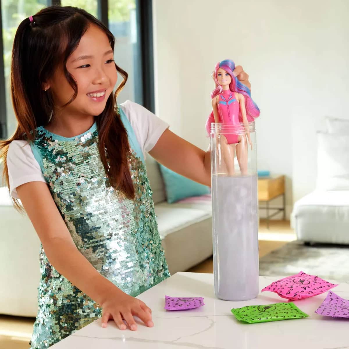 Barbie 11.5" Color Reveal Disco Star Series Surprise Fashion Doll Girls, 3-4 Years