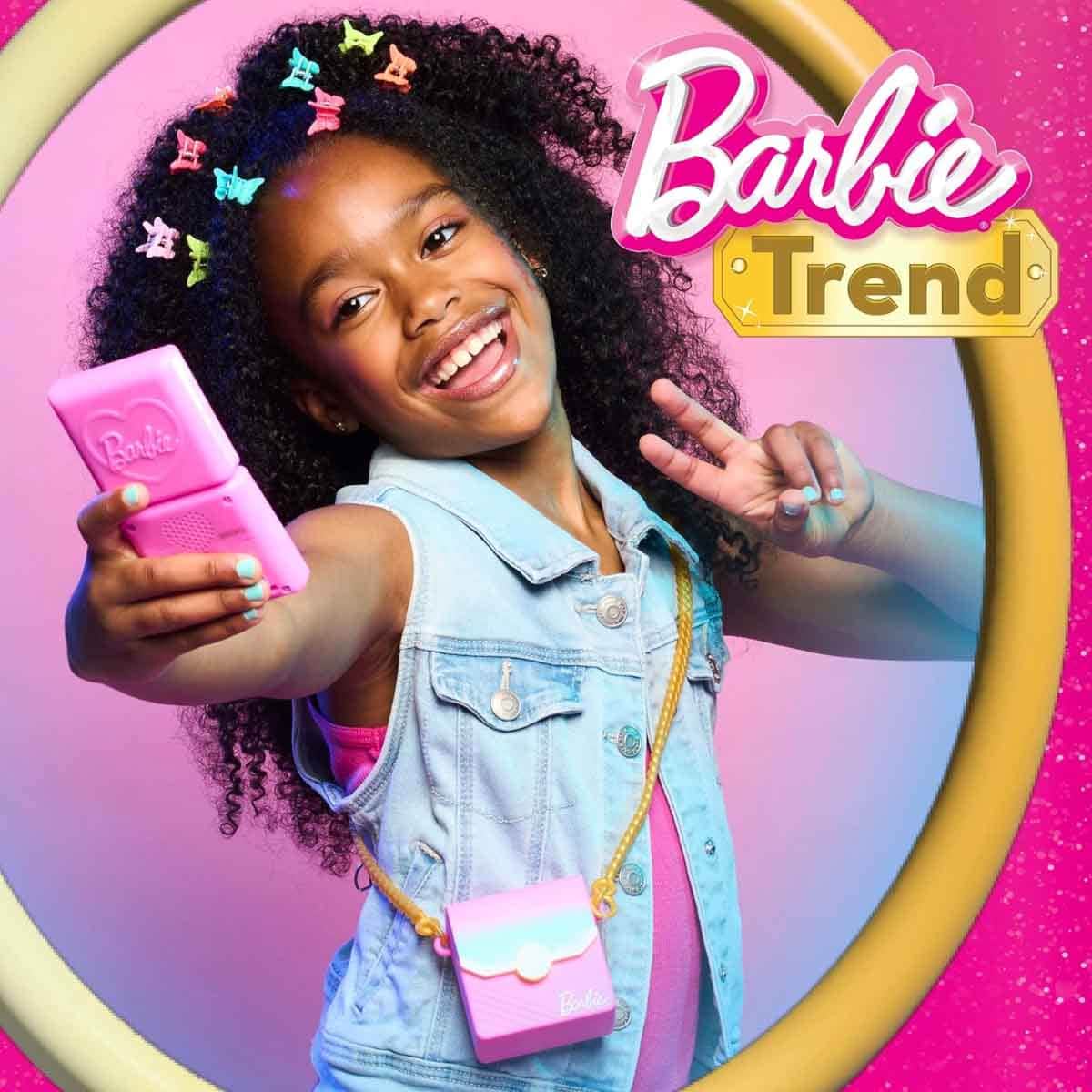 Barbie 4-Piece Trend Phone Interactive Toy Set Girls, 3-4 Years