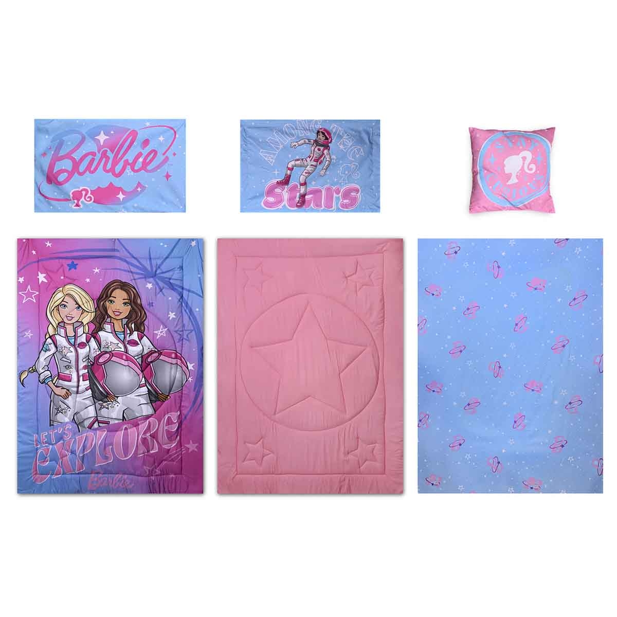 Barbie 5-Piece BnB Brushed Microfiber with Polyester Shell Comforter Set
