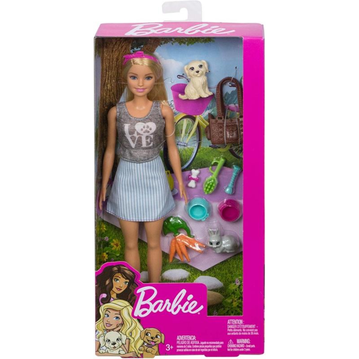 Barbie Animal Lovers Doll Pets Playset Girls, 3-4 Years