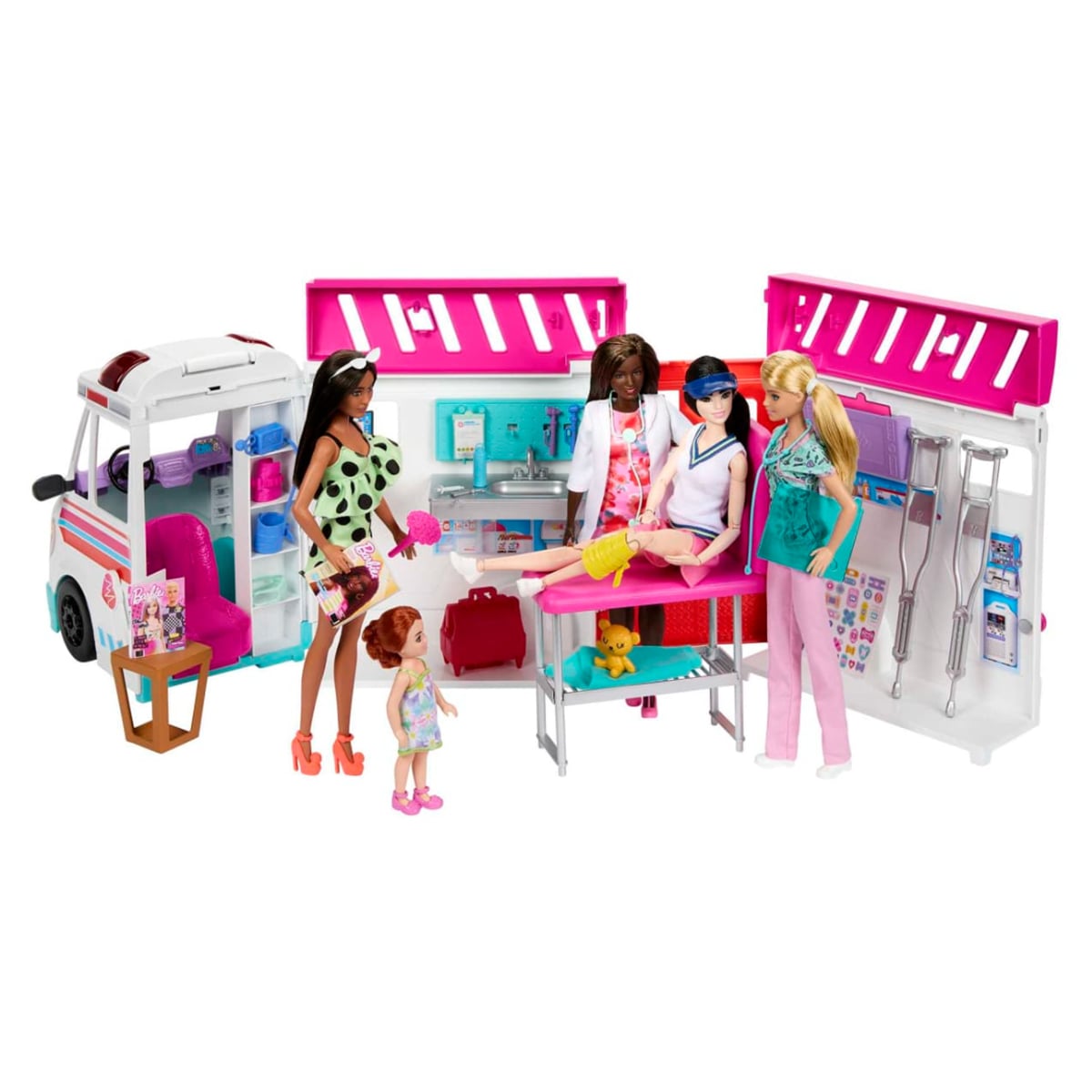 Barbie Care Transforming Ambulance and Clinic Playset Girls, 3-4 Years