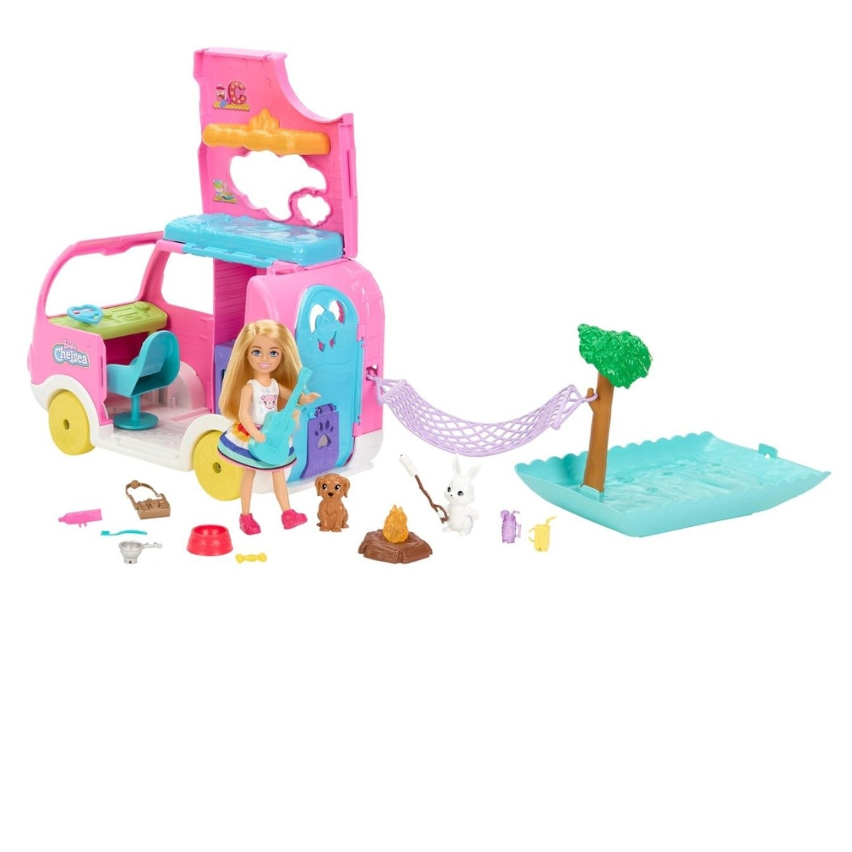 Barbie Club Chelsea Doll & 2-in-1 Camper Playset Girls, 3-4 Years