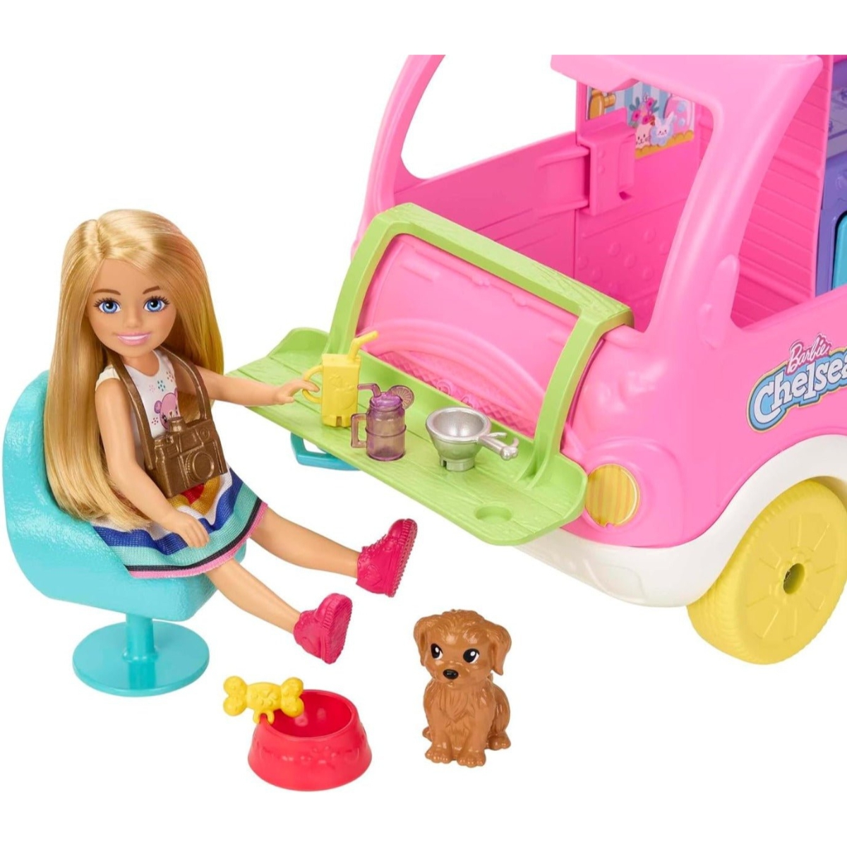 Barbie Club Chelsea Doll & 2-in-1 Camper Playset Girls, 3-4 Years