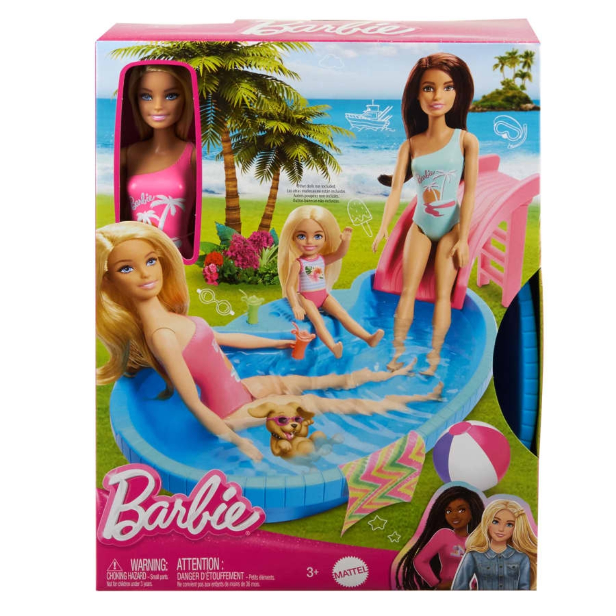 Barbie Doll & Pool Playset Girls, 3-4 Years
