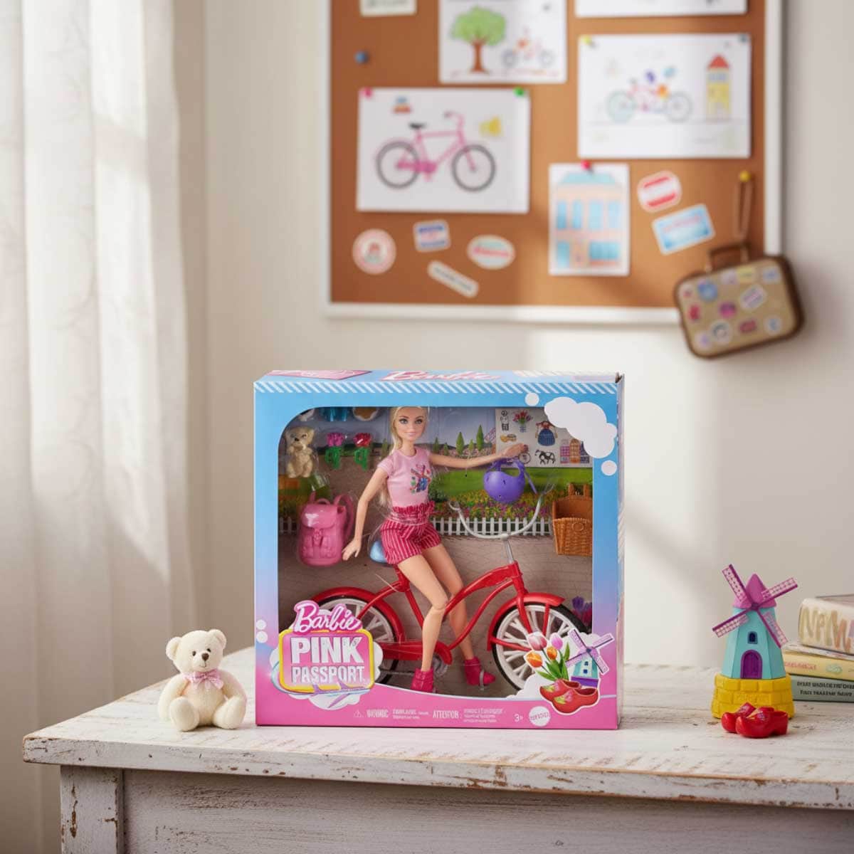 Barbie Doll & Bicycle Playset Girls, 3-4 Years