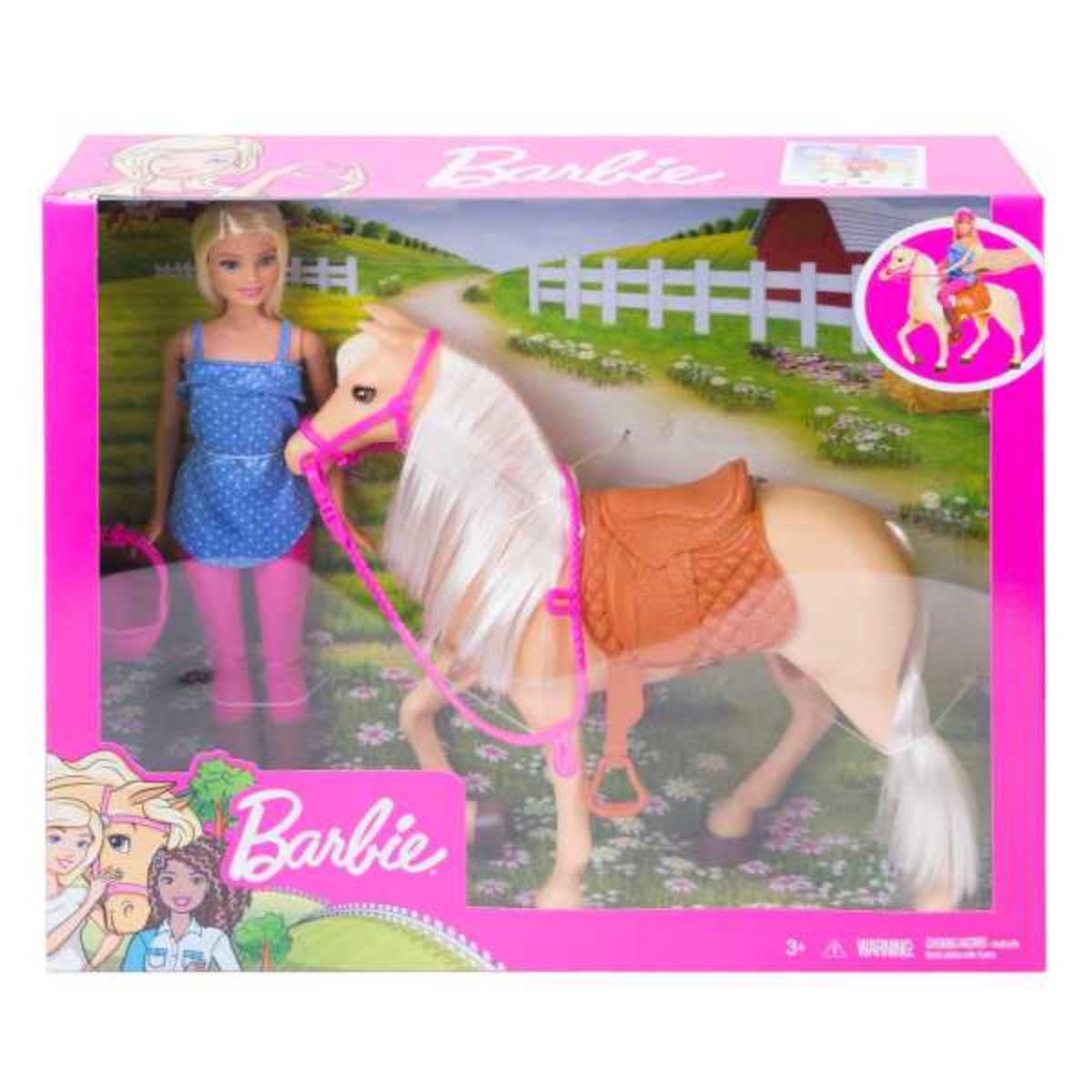Barbie Doll & Horse Playset Girls, 3-4 Years