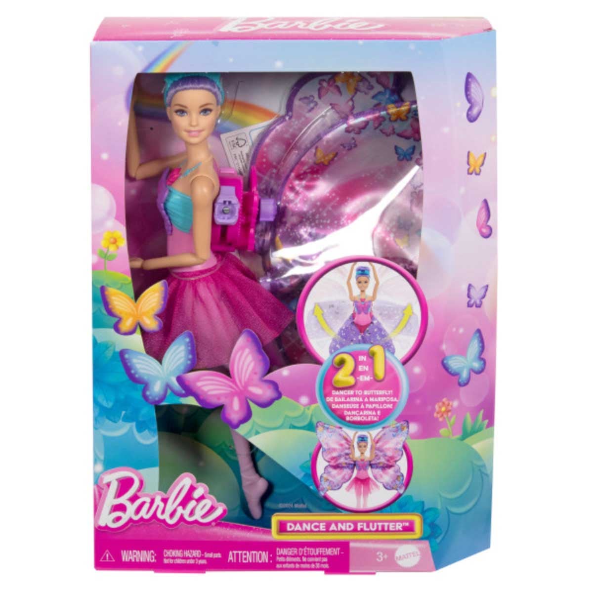 Barbie Dreamtopia Dance & Flutter Butterfly Doll Girls, 3-4 Years