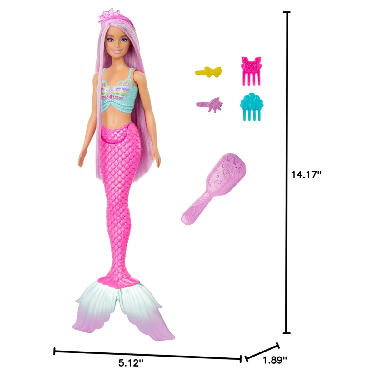 Barbie Dreamtopia Long Hair Mermaid Fashion Doll Girls, 3-4 Years