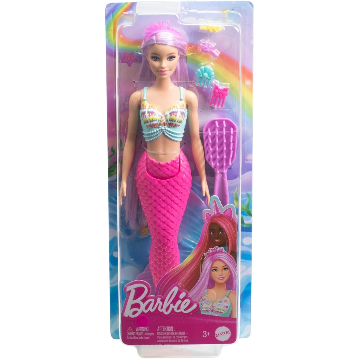 Barbie Dreamtopia Long Hair Mermaid Fashion Doll Girls, 3-4 Years
