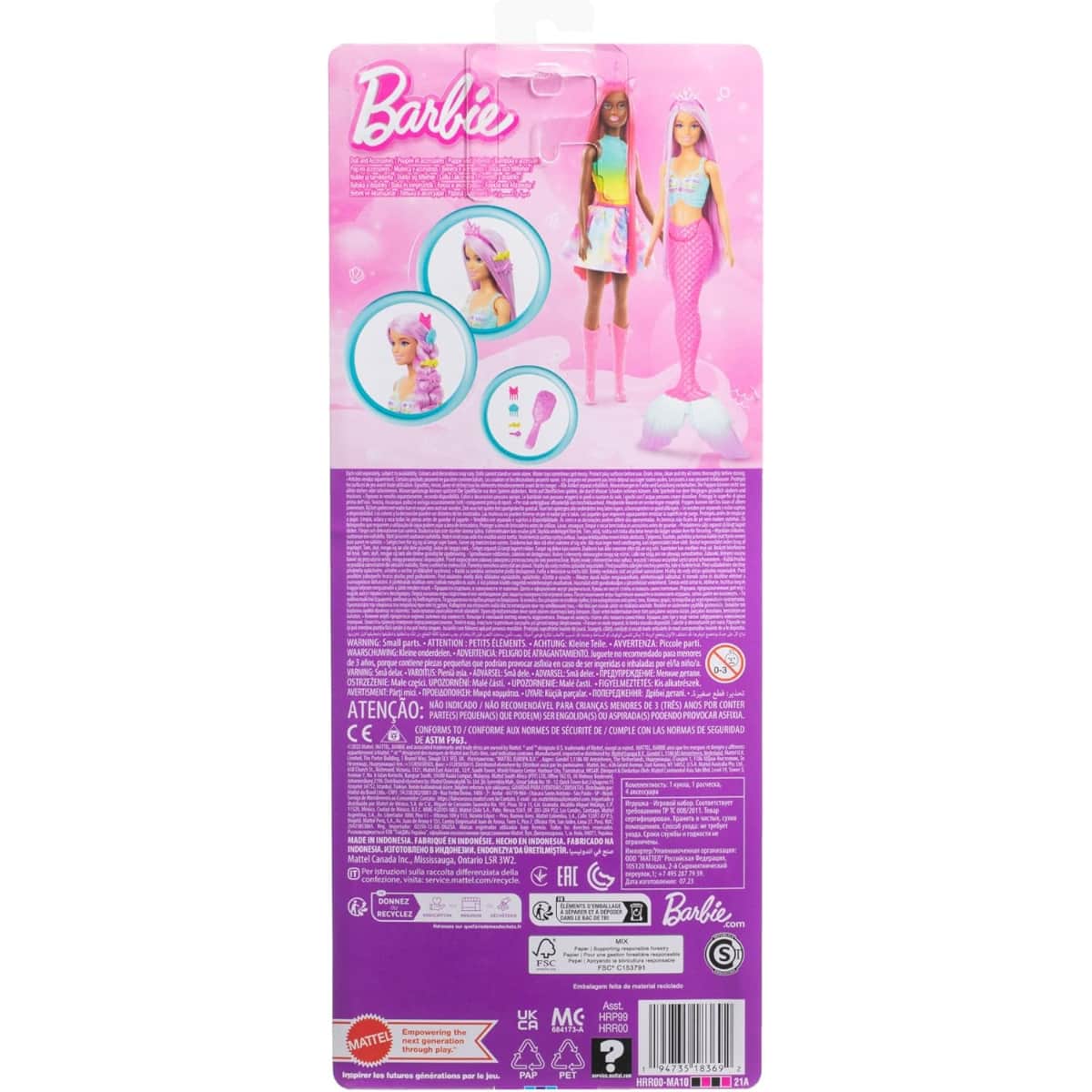 Barbie Dreamtopia Long Hair Mermaid Fashion Doll Girls, 3-4 Years