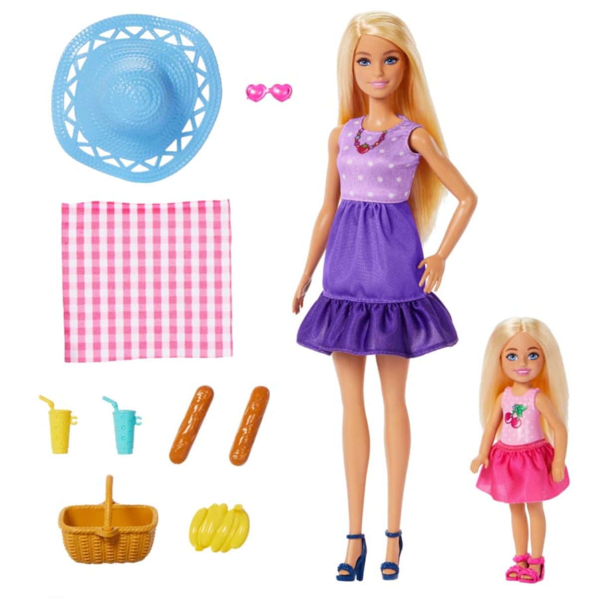 Barbie Family & Friends Malibu & Chelsea Picnic Playset Girls, 3-4 Years