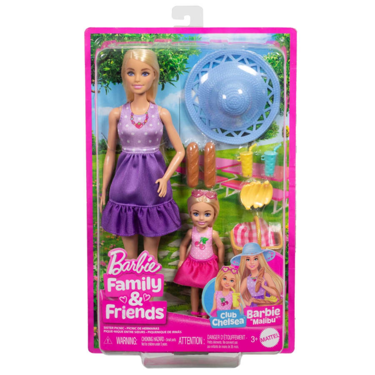 Barbie Family & Friends Malibu & Chelsea Picnic Playset Girls, 3-4 Years