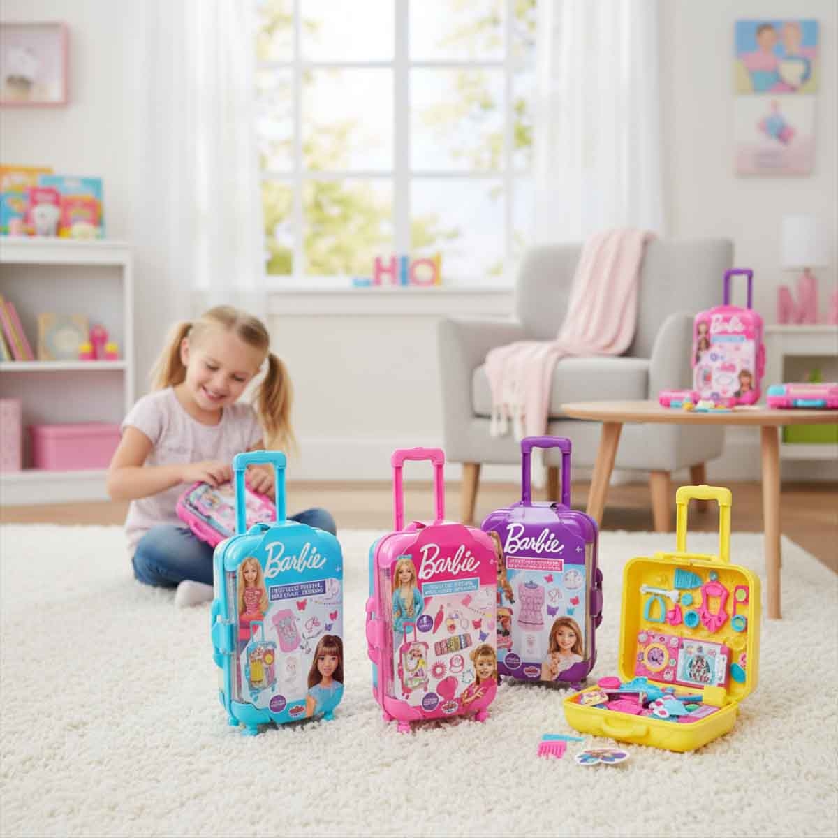 Barbie Fashion Styling Assorted Mini Case Playset Girls, 5-7 Years