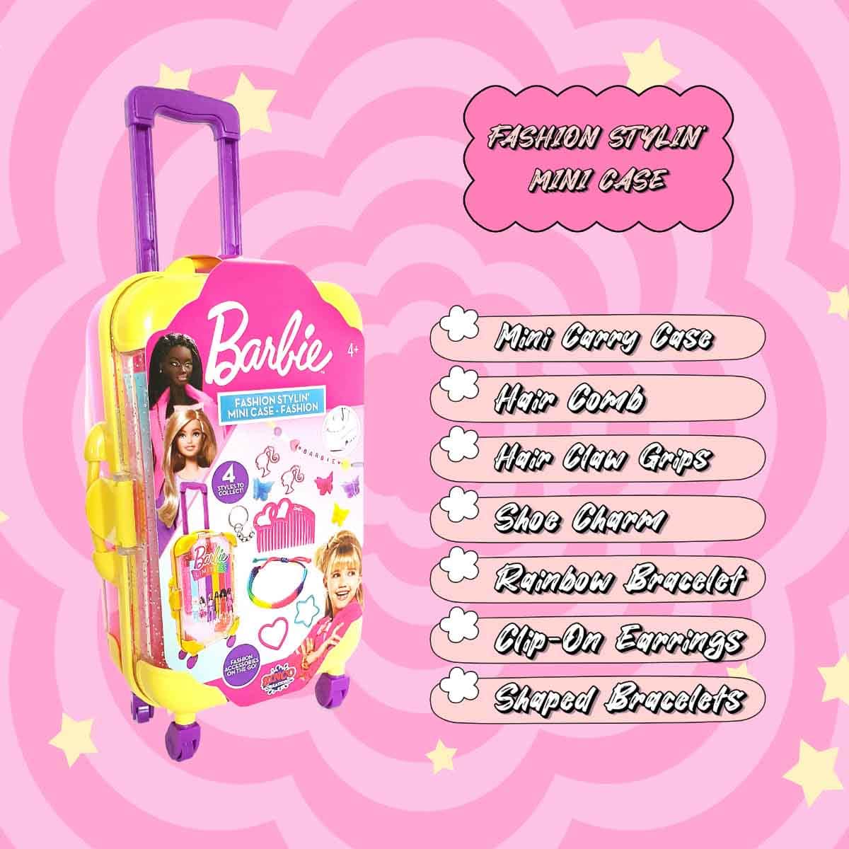 Barbie Fashion Styling Assorted Mini Case Playset Girls, 5-7 Years