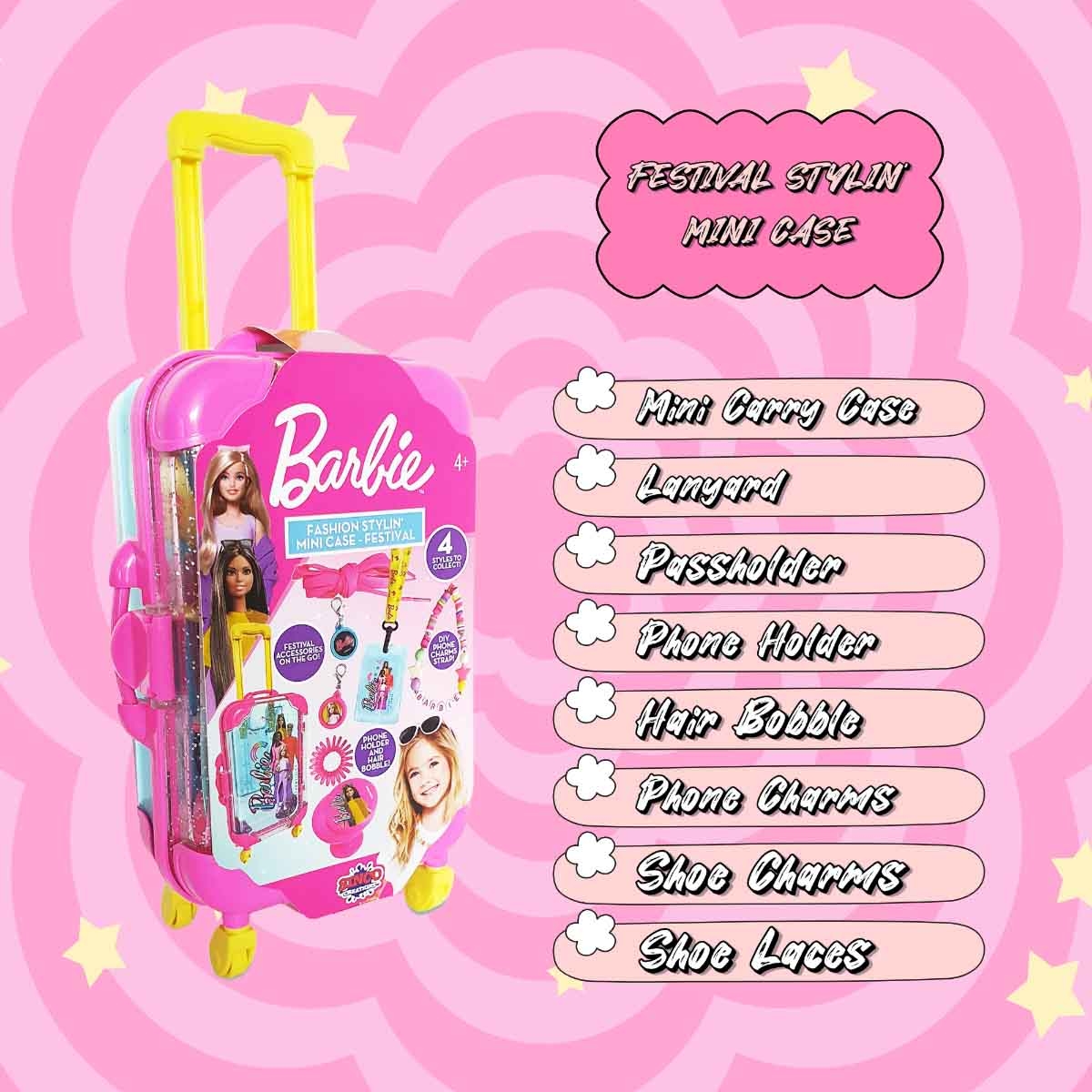 Barbie Fashion Styling Assorted Mini Case Playset Girls, 5-7 Years