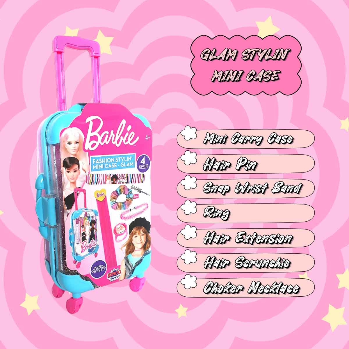 Barbie Fashion Styling Assorted Mini Case Playset Girls, 5-7 Years