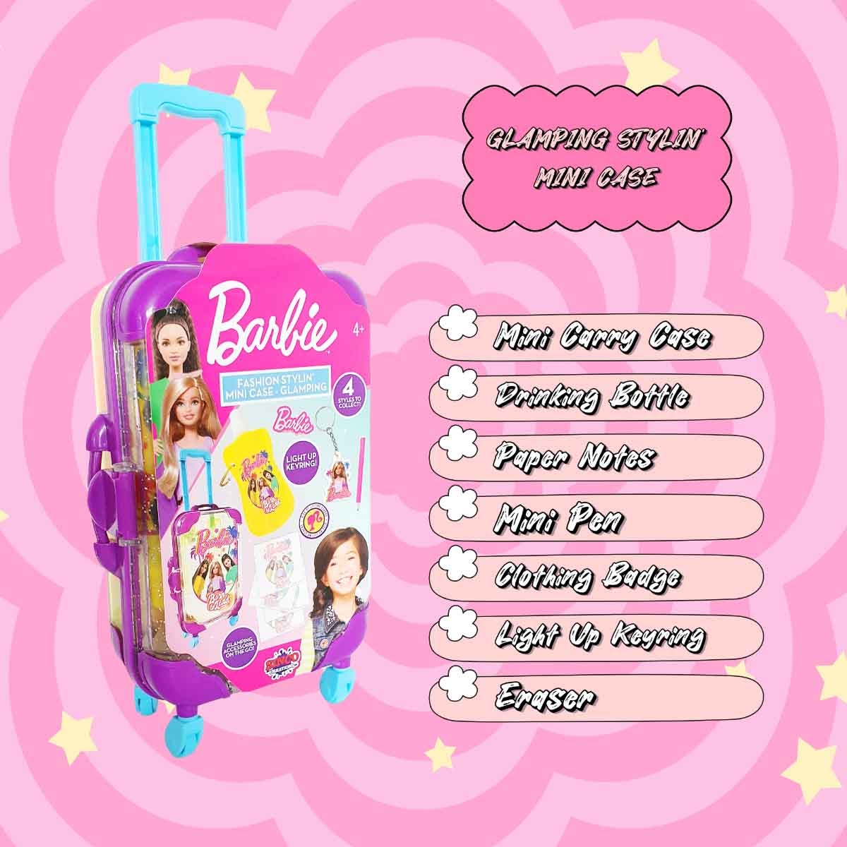 Barbie Fashion Styling Assorted Mini Case Playset Girls, 5-7 Years