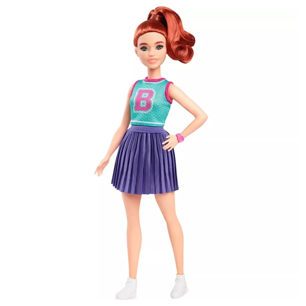 Barbie Fashionistas Jersey Top & Pleated Skirt Fashion Doll Girls, 3-4 Years