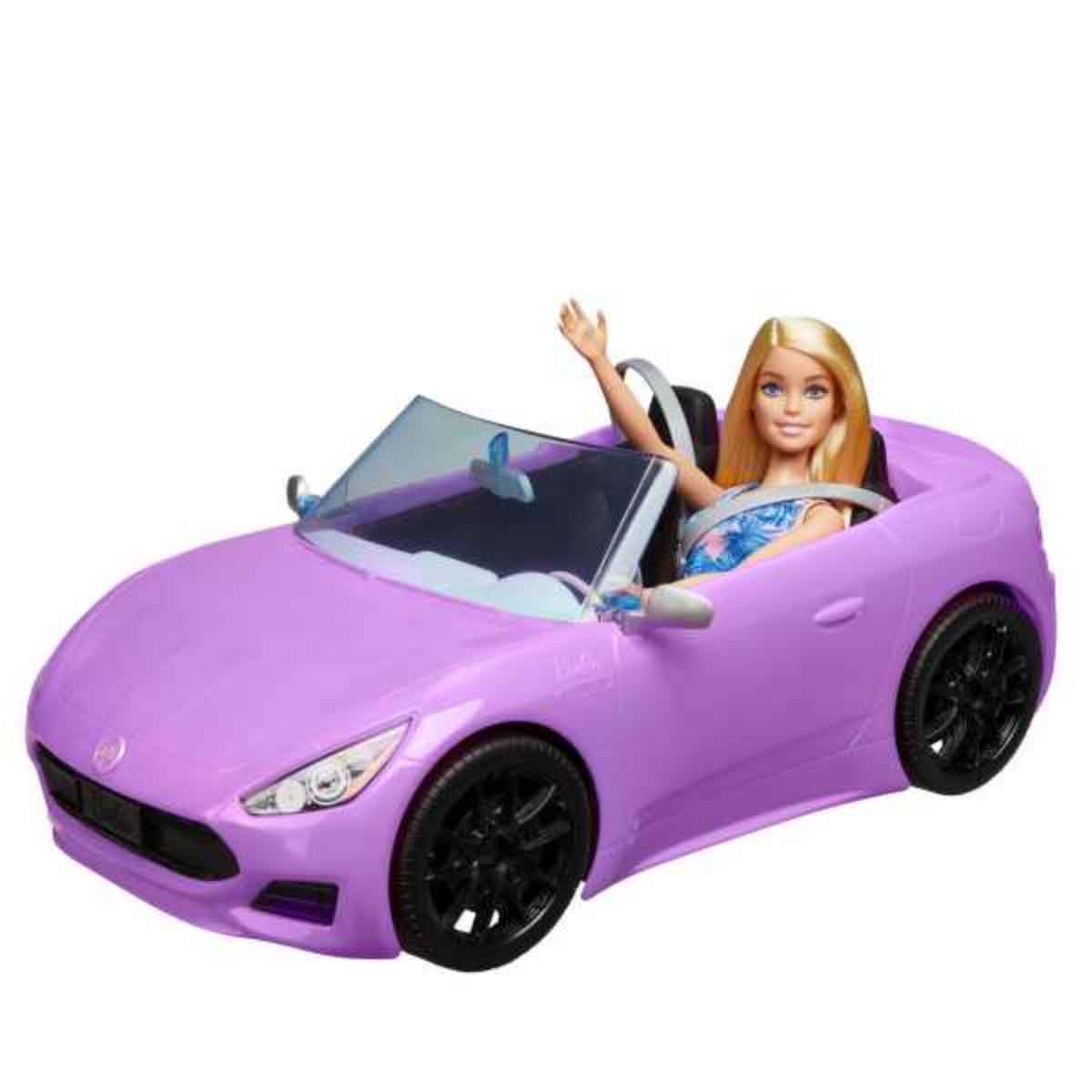 Barbie Glam Convertible Vehicle with Doll Set Girls, 3-4 Years