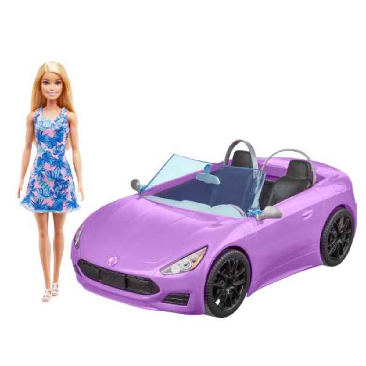 Barbie Glam Convertible Vehicle with Doll Set Girls, 3-4 Years
