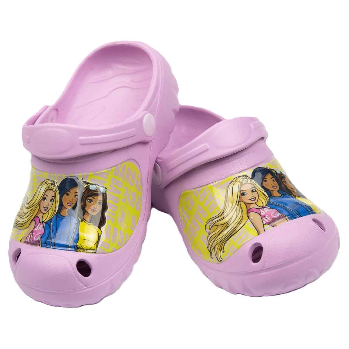 Barbie EU Pink Lightweight & Comfortable Slip-On Sandals Kids Klogs Girls