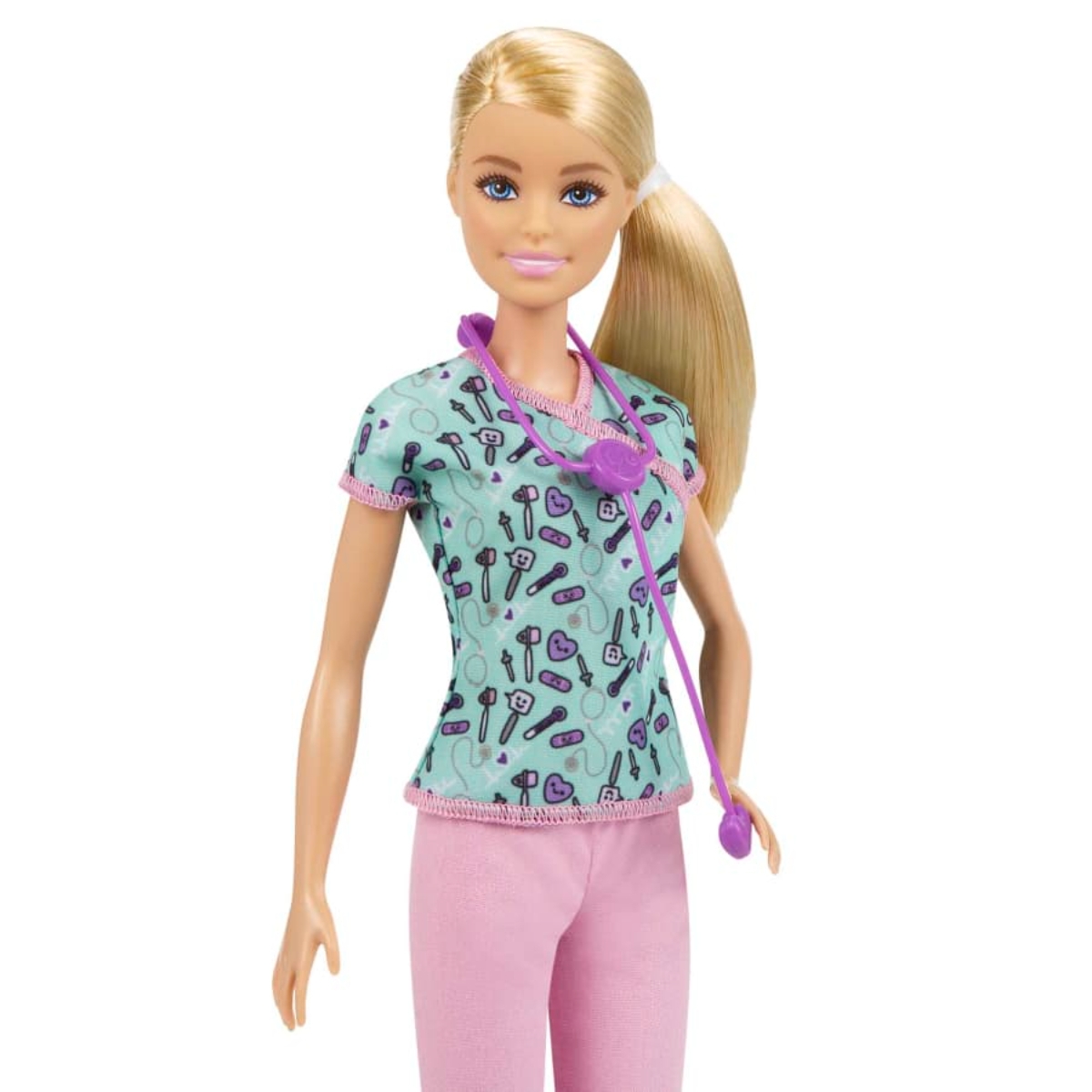 Barbie Nurse Dressed in Medical Scrubs Fashion Doll Girls, 3-4 Years
