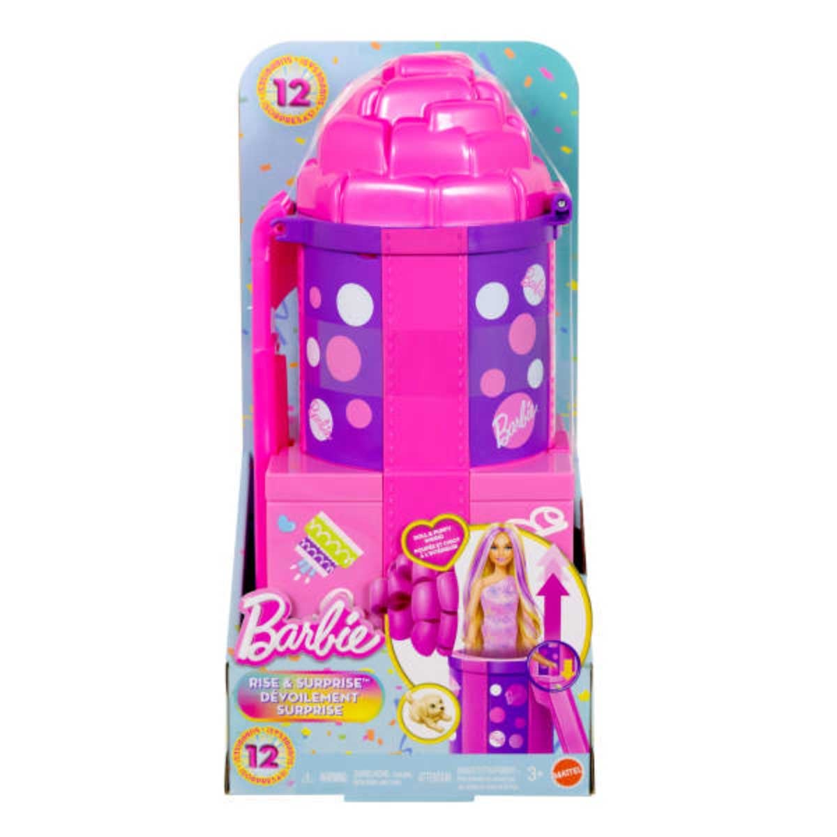 Barbie Party Unboxed Surprise & Slide Playset Girls, 3-4 Years