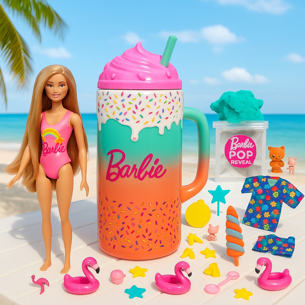 باربي مجموعة بوب ريفيل فواكه سموذي استوائي للبنات، 3-4 سنوات