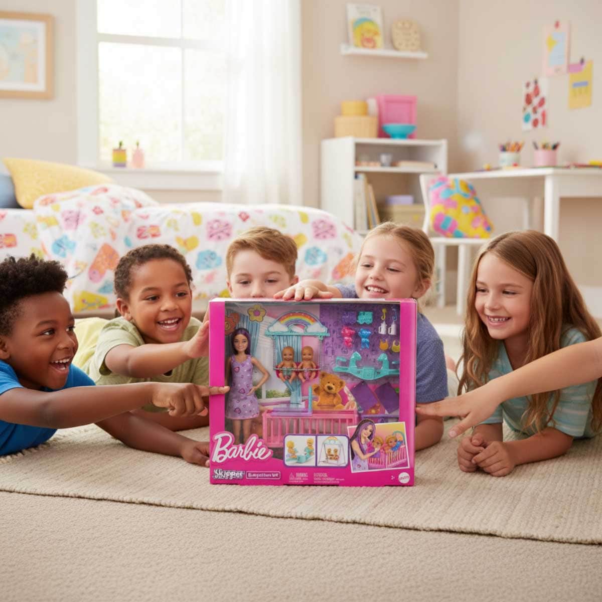 Barbie Skipper Babysitters Inc. Nursery Twinning Playset Girls, 3-4 Years