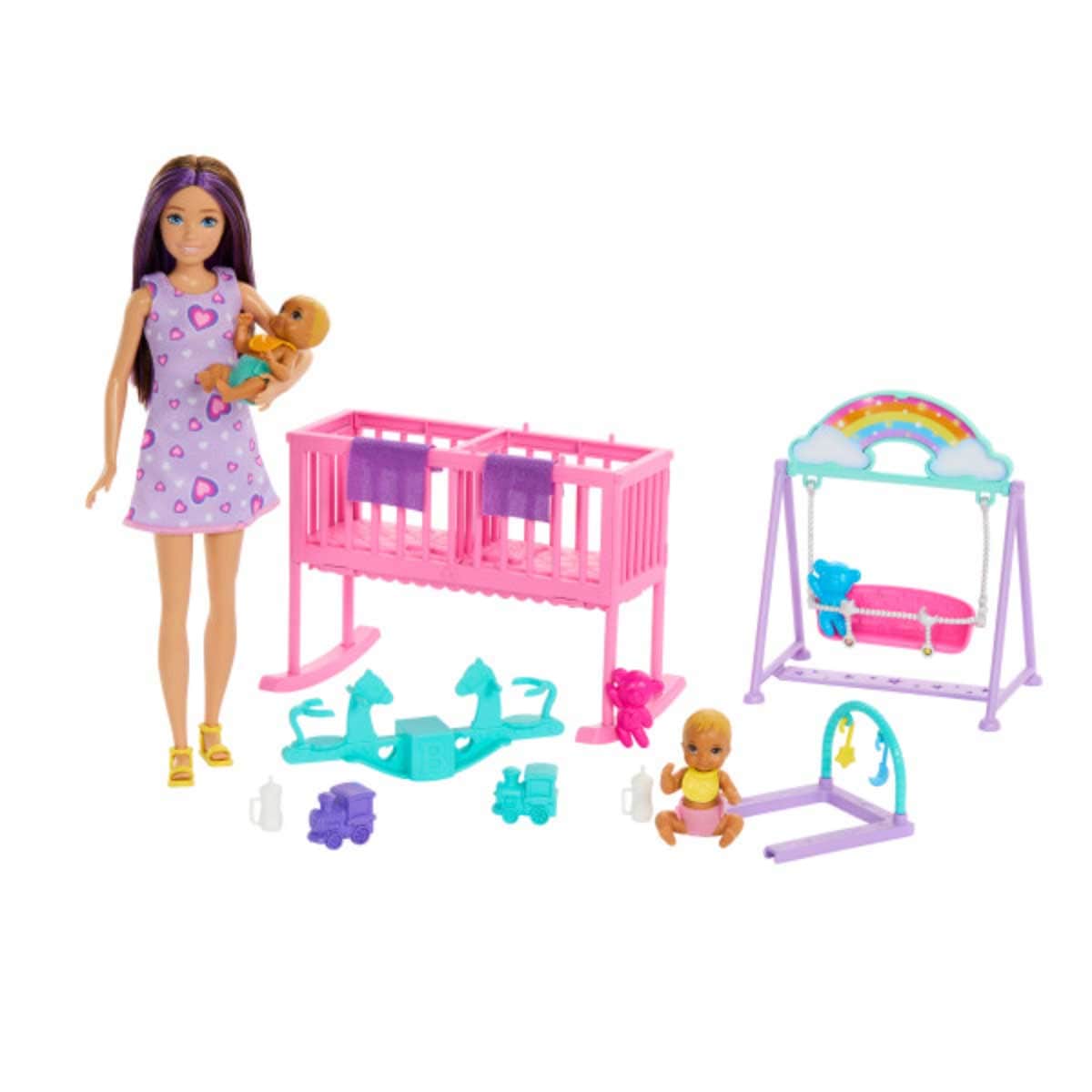 Barbie Skipper Babysitters Inc. Nursery Twinning Playset Girls, 3-4 Years