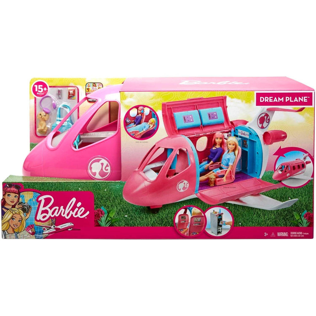 Barbie Transforming Dream Plane Playset Girls, 3-4 Years