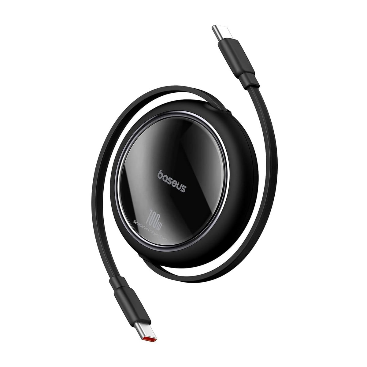 بيسوس كابل Free2Draw Mini USB-C إلى USB-C قابل للسحب بقدرة 100 واط بطول 1 متر