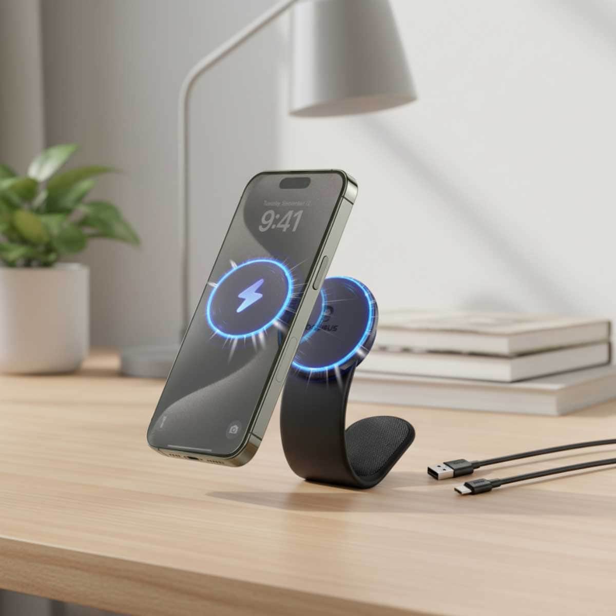 Baseus Black C02 Pro Series Magnetic Wireless Charging Car Mount