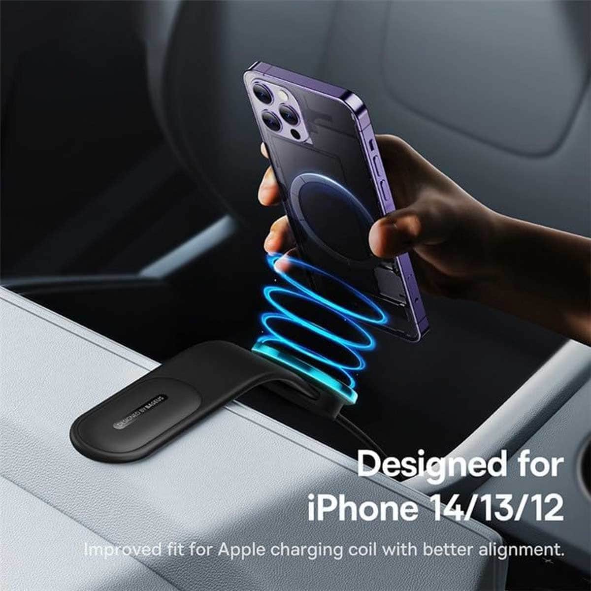 Baseus Black C02 Pro Series Magnetic Wireless Charging Car Mount