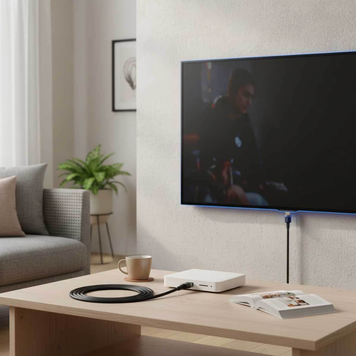 بيسوس أسود كافيول كابل HDMI بدقة 4K بطول 5 متر