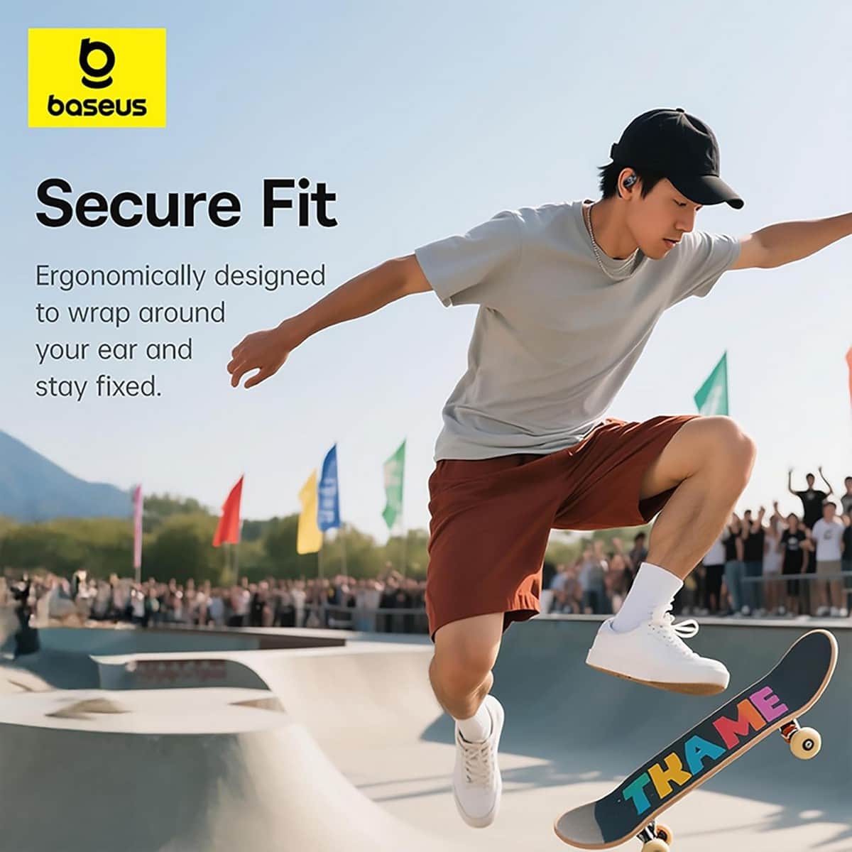 Baseus Black Eli 2i Fit Open Wireless Earbuds