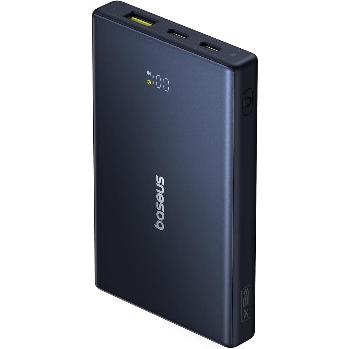 بيسوس أسود بيكو جو شاشة رقمية بنك طاقة 10000mAh بقدرة 20 واط مع طقم كابل