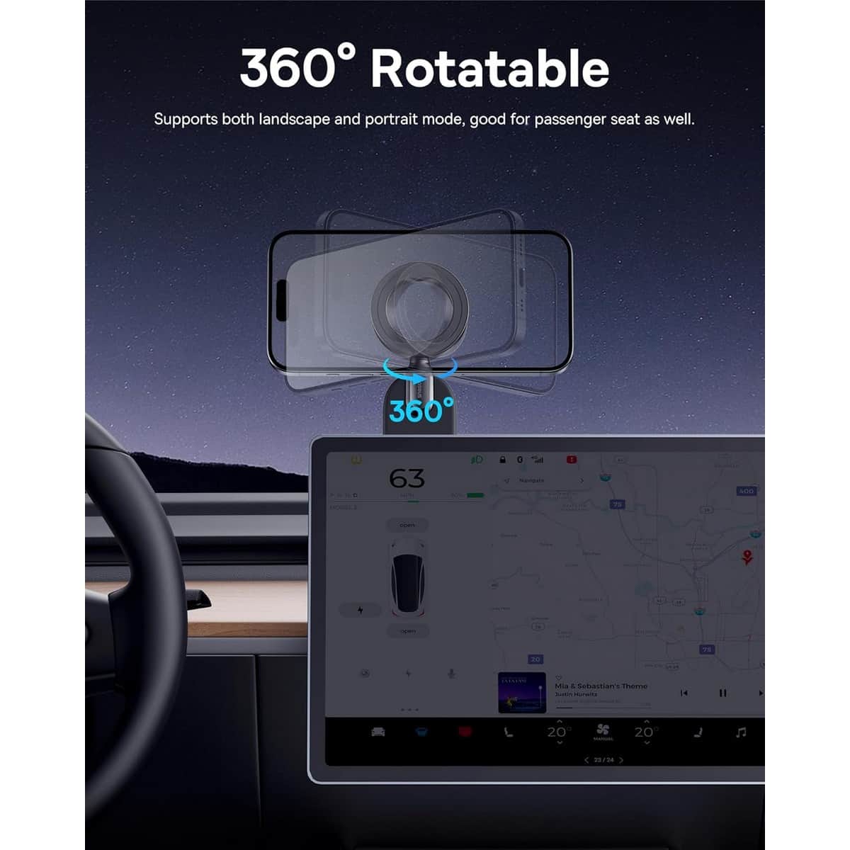 Baseus Black PrimeTrip Series C02 Go Stick-on Magnetic Car Mount