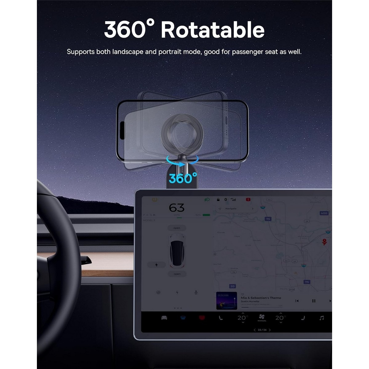 Baseus Black PrimeTrip Series C02 Go Stick-on Magnetic Car Mount