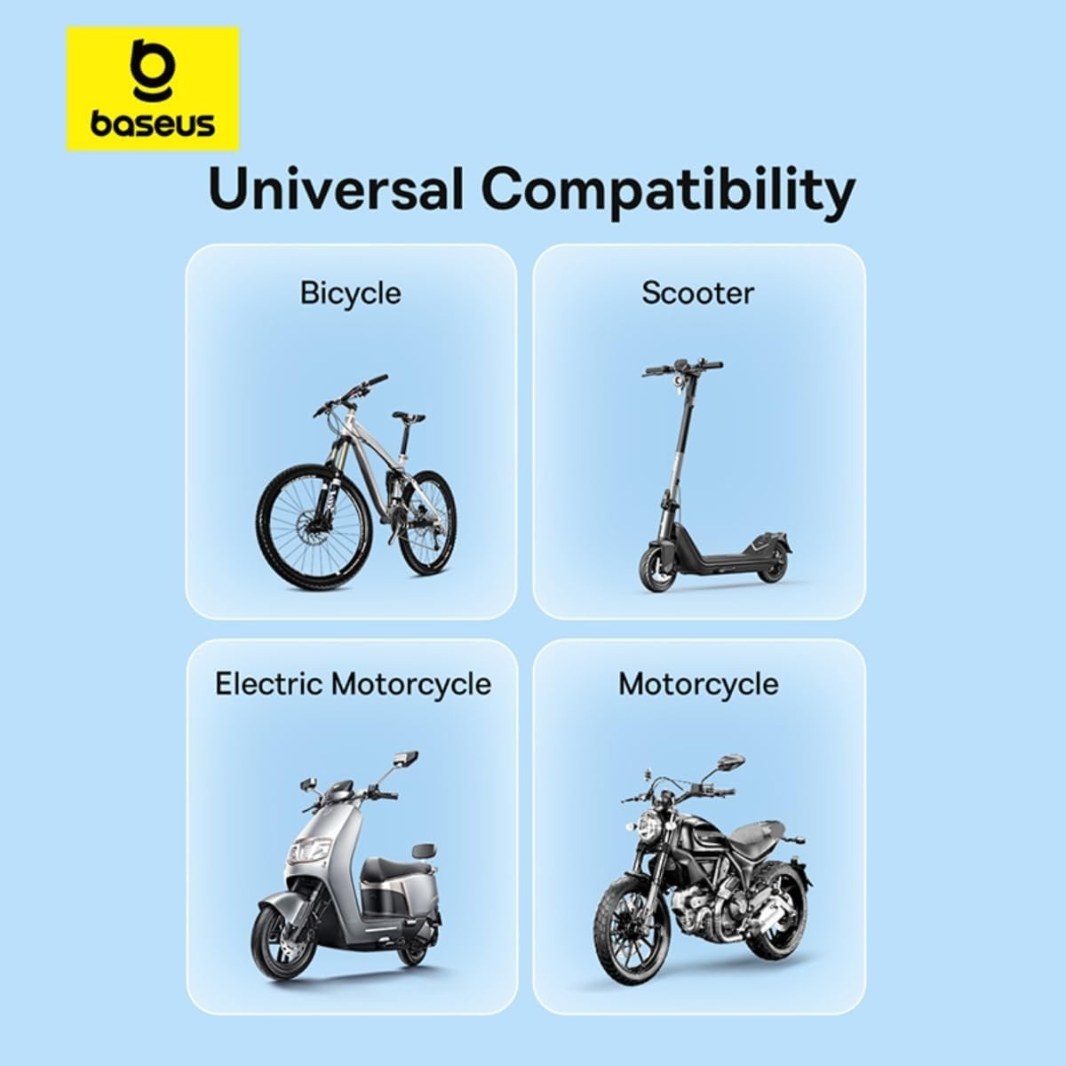 Baseus Black PrimeTrip Series Stick-on Bike Phone Mount