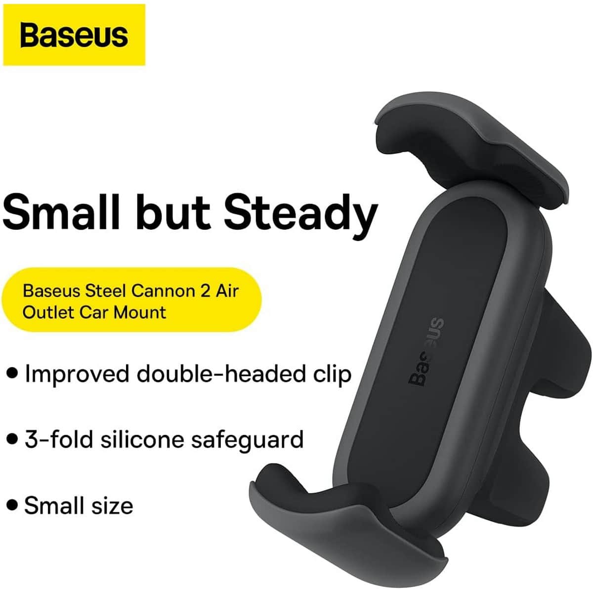 Baseus Black Steel Cannon 2 Air Vent Car Mount