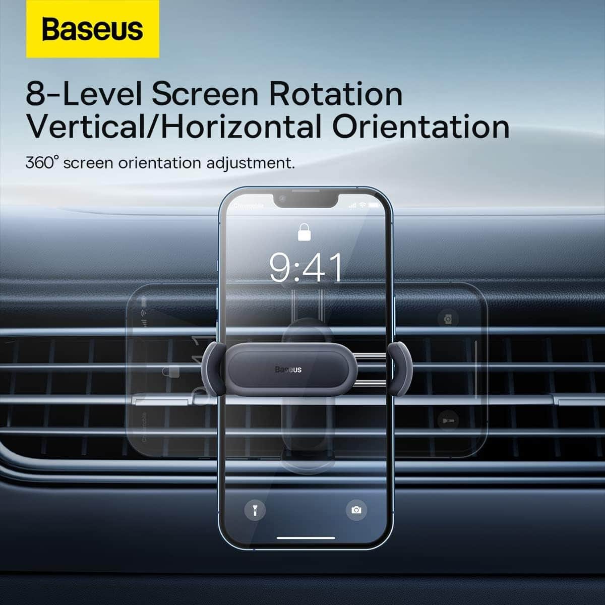 Baseus Black Steel Cannon 2 Air Vent Car Mount