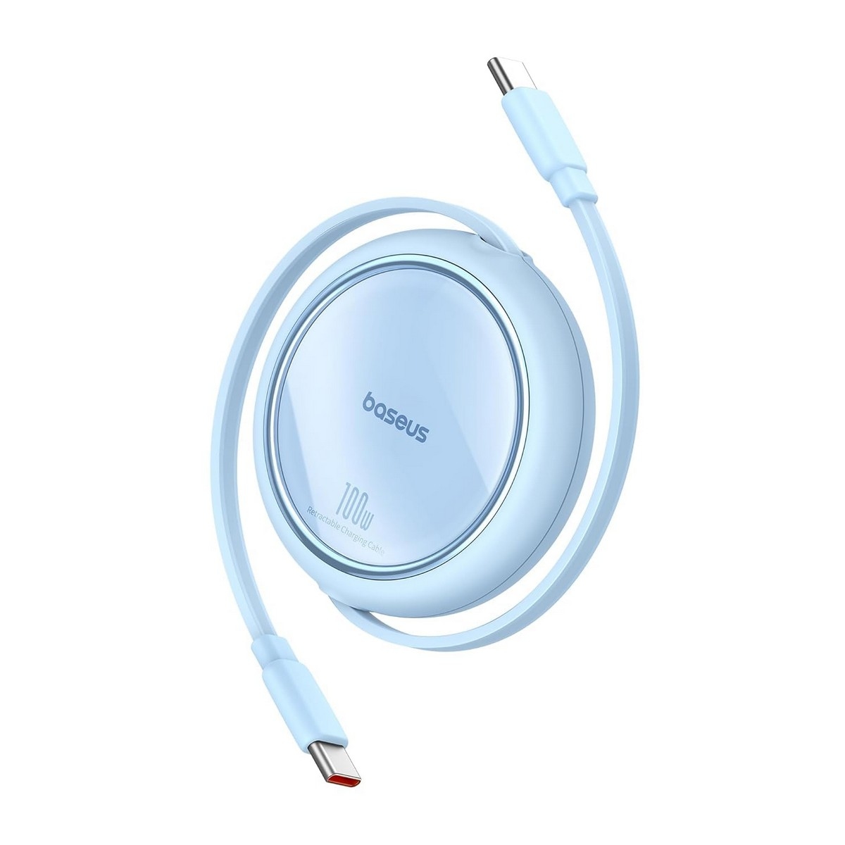 بيسوس كابل Free2Draw Mini USB-C إلى USB-C قابل للسحب بقدرة 100 واط بطول 1 متر