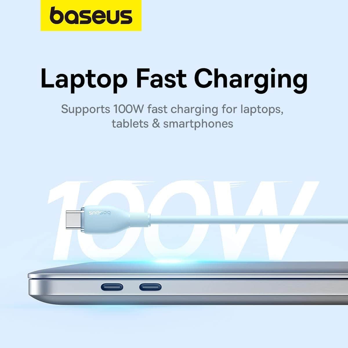 بيسوس كابل بودينغ سيريز USB-C إلى USB-C بقدرة 100 واط