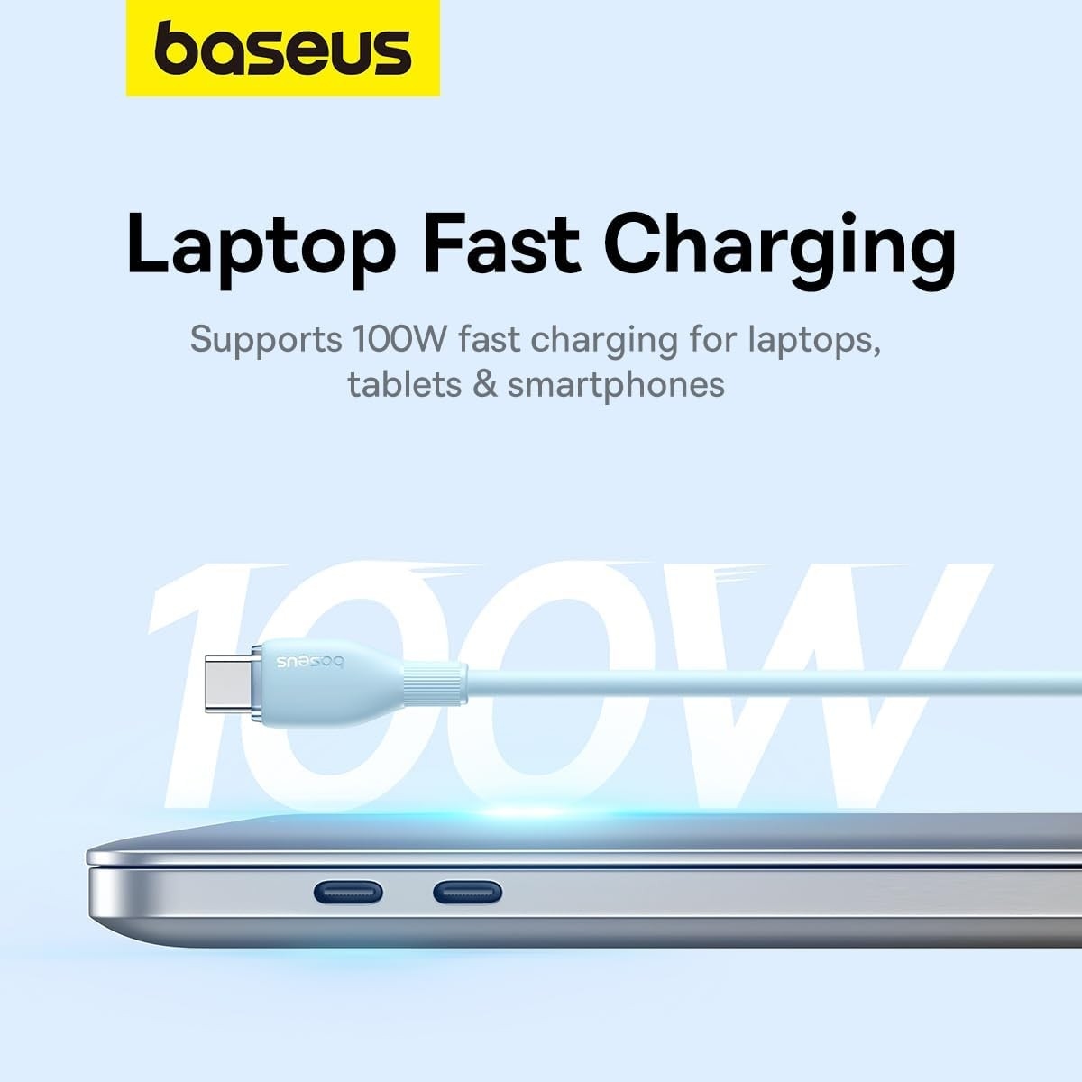 بيسوس كابل بودينغ سيريز USB-C إلى USB-C بقدرة 100 واط