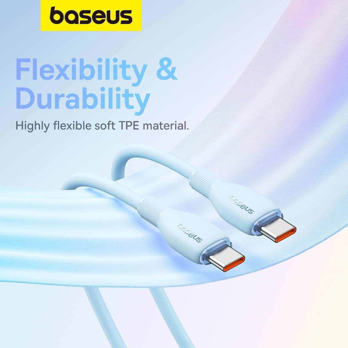 بيسوس كابل بودينغ سيريز USB-C إلى USB-C بقدرة 100 واط