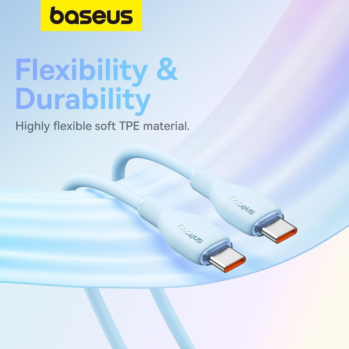 بيسوس كابل بودينغ سيريز USB-C إلى USB-C بقدرة 100 واط