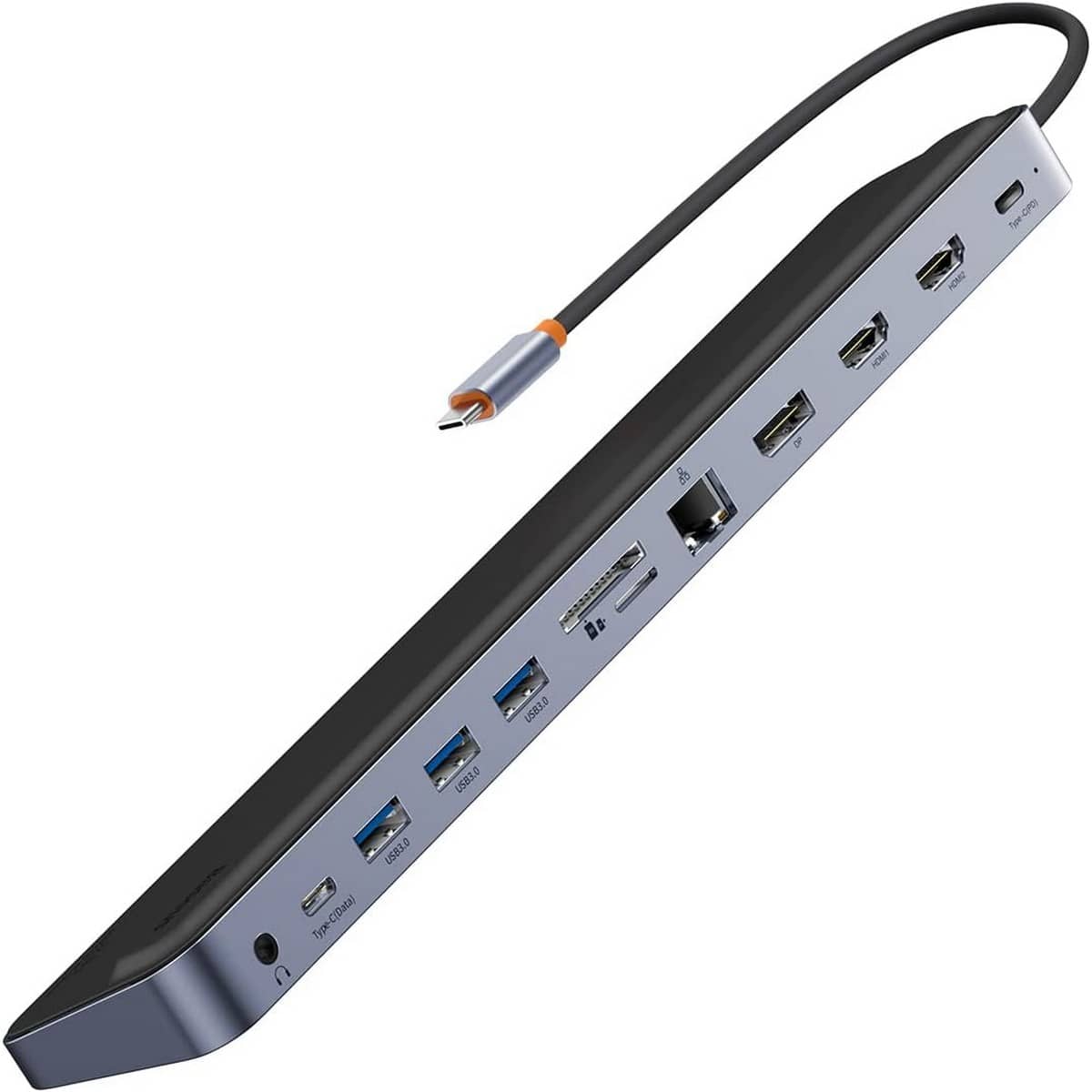 Baseus Dark Grey EliteJoy Gen2 12-Port USB-C Hub