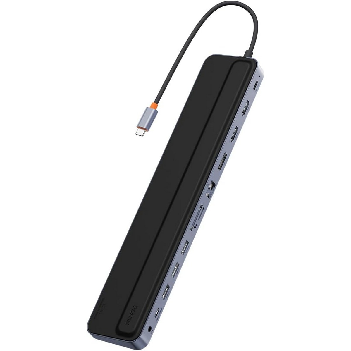 بيسوس رمادي داكن إيليت جوي جين 2 موزع USB-C بـ 12 منفذ