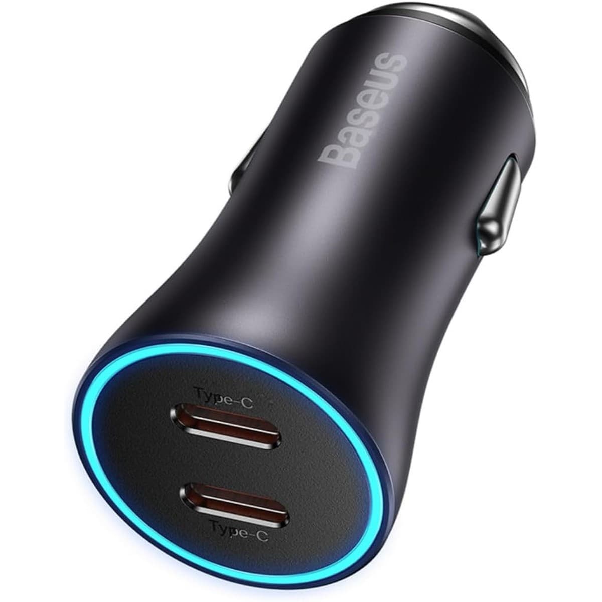 بيسوس رمادي داكن جولدن كونتاكتور برو شاحن سيارة USB-C مزدوج المنافذ بقدرة 40 واط